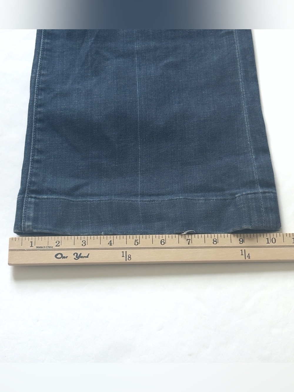 7 For All Mankind Dojo Jeans Womens 28 Flare Wide Leg Boho Medium Wash Denim - Picture 12 of 13
